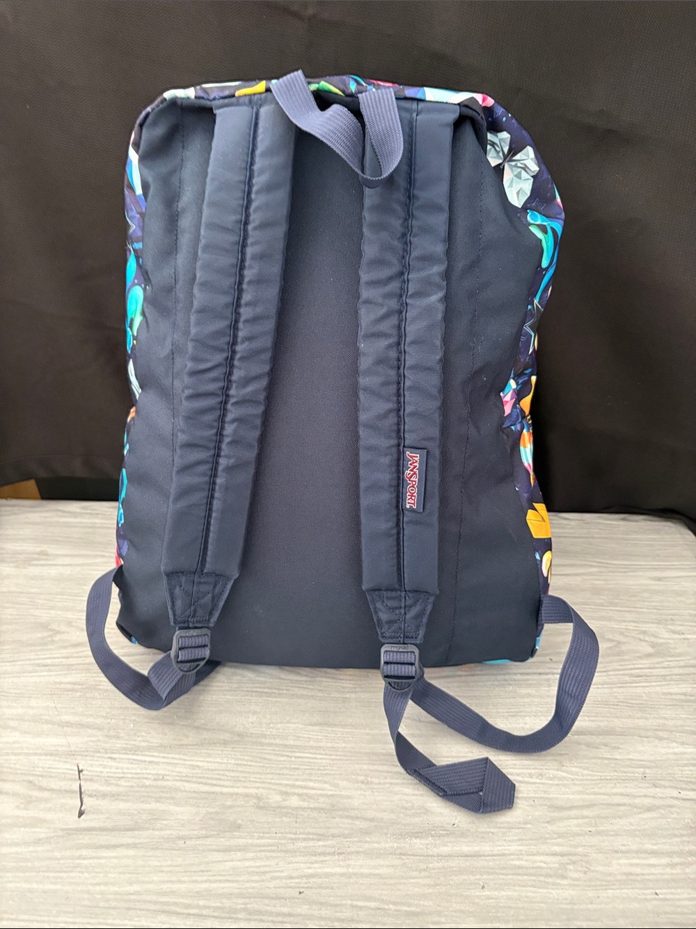JanSport Navy Multicolor Unicorn & Lightning Print Backpack - Picture 5 of 9